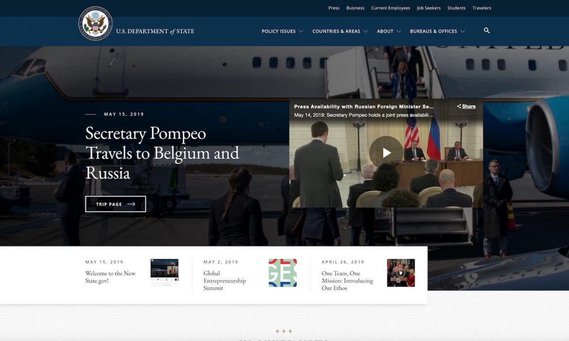 U.S. Department of State Launches New WordPress Website
