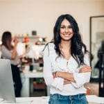 business owner smiling