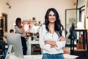 business owner smiling